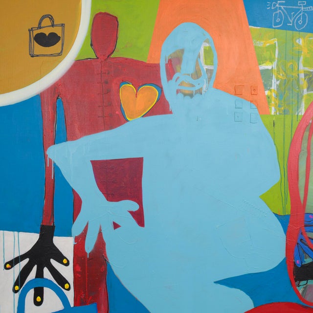 Early 21st Century Coen Blankwaard, Large Joie De Vivre Composition, 2013, Canvas Painting For Sale - Image 5 of 10