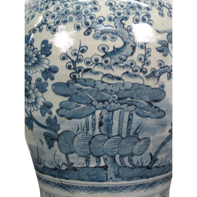 Blue Blue & White Ginger Jar - 24" Inch High For Sale - Image 8 of 13
