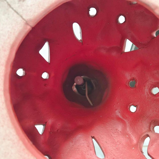 Orange Vintage Ceramic Lamp with Double Ignition, West Germany, 1970 For Sale - Image 8 of 17