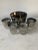 1960s Mid-Century Modern Vitreon Queens Silver Lusterware Old Fashioned Glasses & Ice Bucket Cocktail Set- 5 Pieces For Sale - Image 5 of 12
