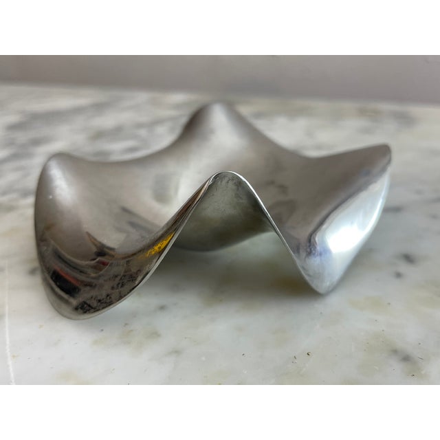 Postmodern Vintage Alessi "Blip" 18/10 Stainless Steel Spoon Rest by Paolo Gerosa For Sale - Image 3 of 6