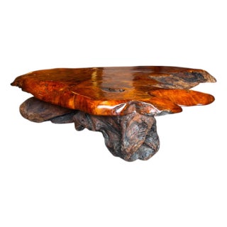 Burl Wood Coffee Table For Sale
