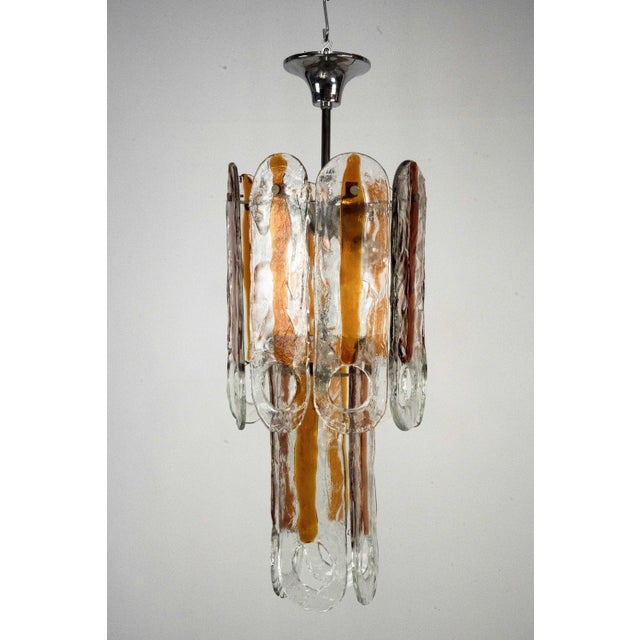 Vintage Italian Murano Glass Occhio Chandelier from Mazzega, Italy, 1970s For Sale - Image 15 of 18