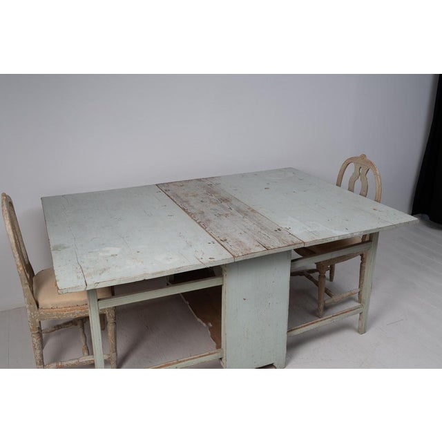 Gustavian Style Swedish Drop Leaf Table, 1800s For Sale - Image 9 of 14