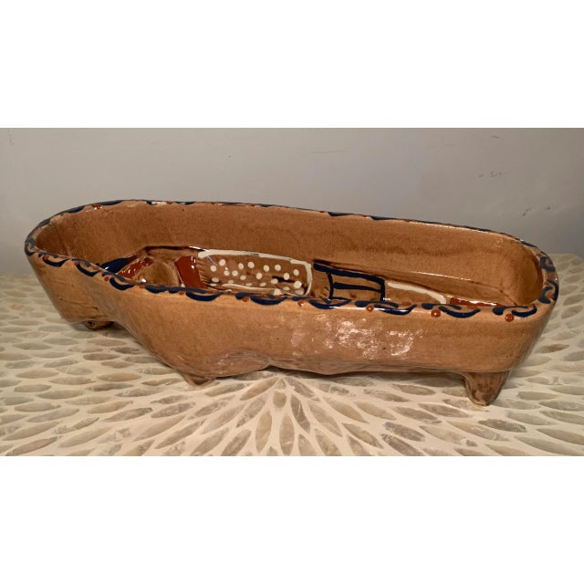 Figurative Vintage Alsace France Terra Cotta Pottery “Hansel” Food Mold For Sale - Image 3 of 10