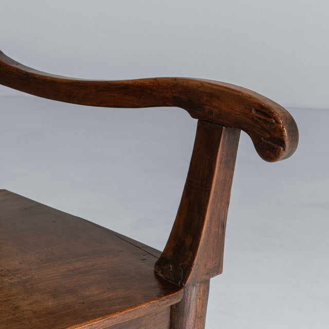 19th Century French Neoclassical Walnut Armchair For Sale - Image 9 of 18