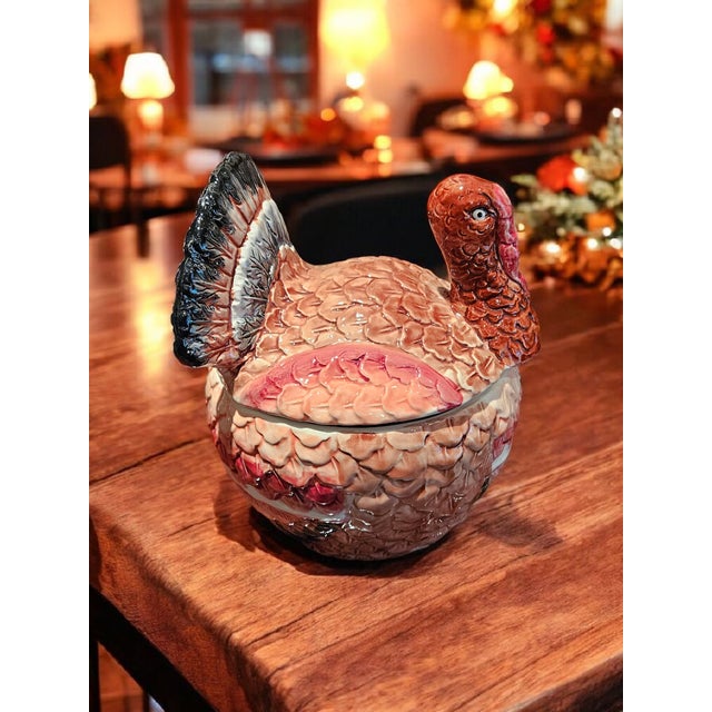 Late 20th Century Traditional Turkey Soup Tureen / Thanksgiving Decor For Sale In Chicago - Image 6 of 8