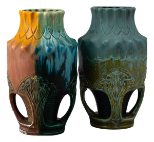 Vases from Julius Dressler, Bohemia, 1920s, Set of 2