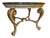 Green Late 20th Century Hollywood Regency Round Green Marble Top Center Table With Gilt Scroll Base For Sale - Image 8 of 9