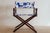 Brown 1970's McGuire Director's X-Chair For Sale - Image 8 of 11