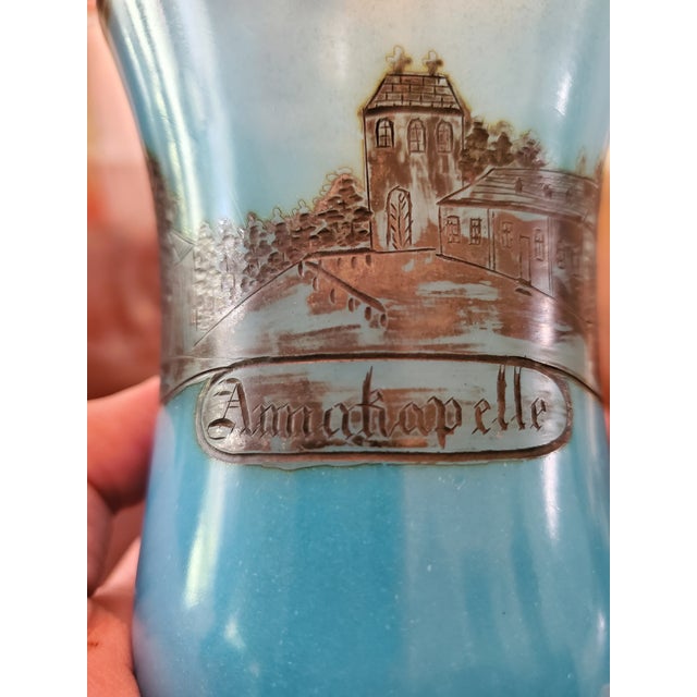 Antique Bohemian Glass Moser Opaline Architectural Goblet For Sale - Image 9 of 9