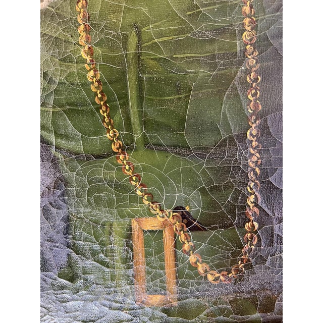 Captain's Wife Portrait, 1800s, Oil on Canvas For Sale - Image 9 of 14