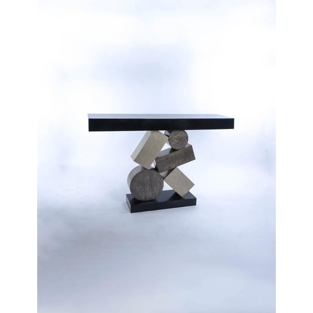 Grey and Black Stack Console by Aymeric Lefort For Sale - Image 13 of 18