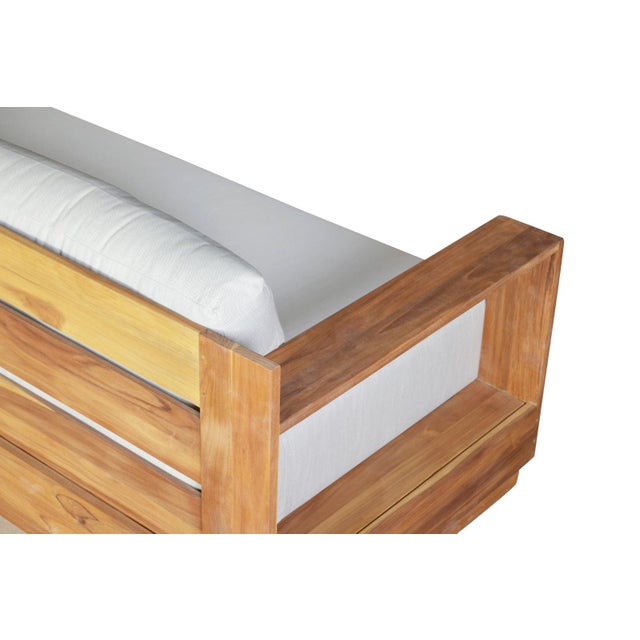 Imperial Grove Outdoor Solid Teak Wood Sofa - 84" For Sale - Image 13 of 14