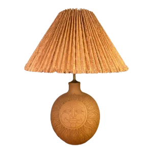1970s Ceramic Sun Lamp by Larry & Terry Brown