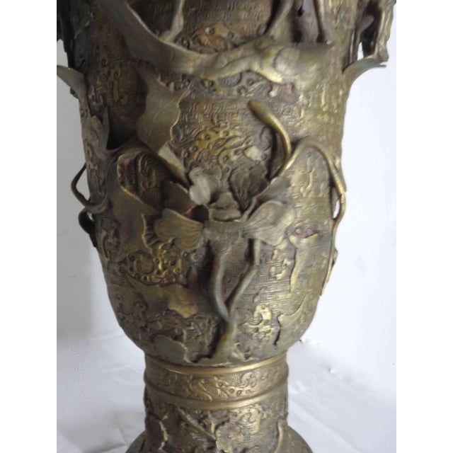 Late 18th Century Bronze Repousse Lamp Water Buffalo With Riders For Sale - Image 9 of 10