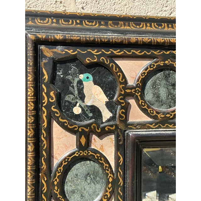 Vintage Boho Maitland Smith Specimen Stone Mirror For Sale In West Palm - Image 6 of 8