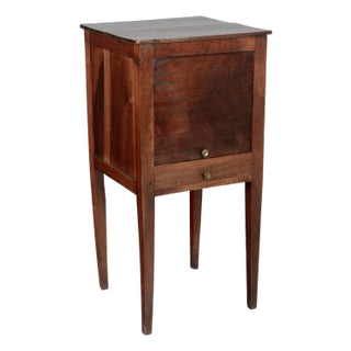 19th Century French Country Side Table With Tambour Door For Sale