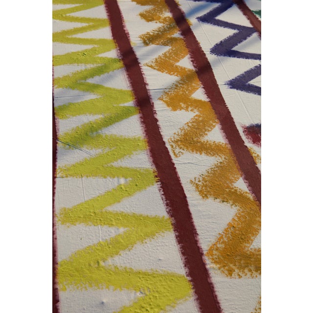 "Zig Zag Sketch" Large Abstract Painting by Simon Findlay For Sale - Image 15 of 18