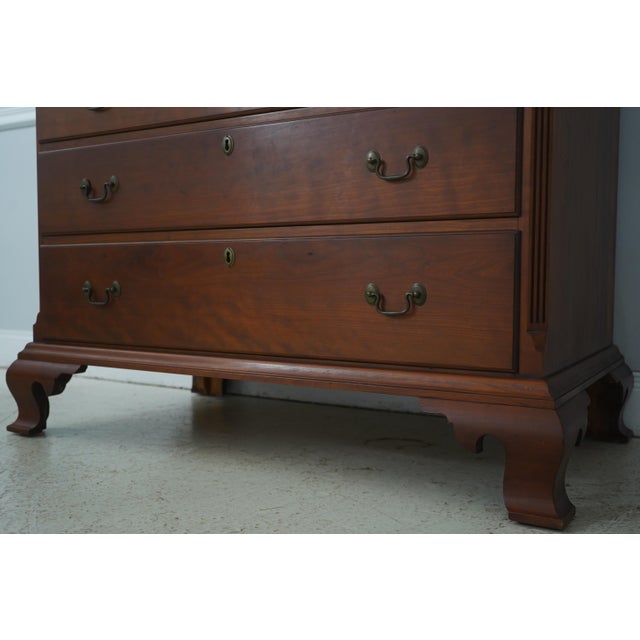 Eldred Wheeler Cherry 2 Piece Armoire Linen Press For Sale - Image 12 of 18