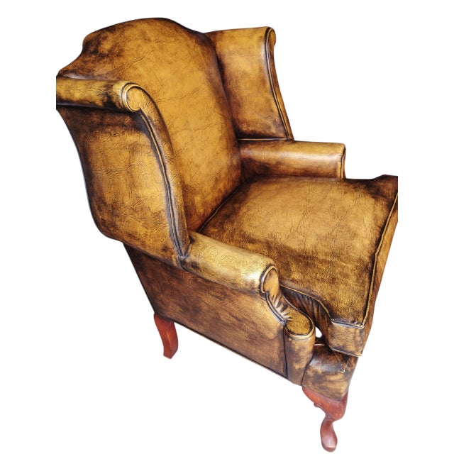 Elevate Your Space With This Rare Vintage Wingback Chair From the Renowned Douglas Furniture Company. For Sale - Image 4 of 12
