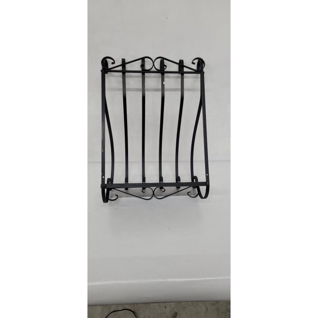 Metal 1970s Vintage Metal Wall Shelf Display Spanish Gothic Case Cage Medieval Sconce Style For Sale - Image 7 of 8