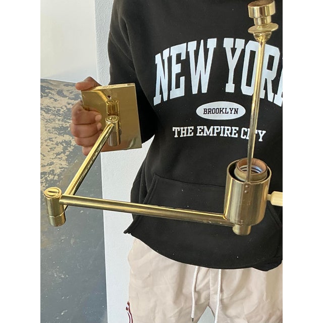 Vintage Regency Hansen Articulated Wall Sconce - A Pair For Sale In West Palm - Image 6 of 8