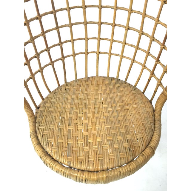 1960s Rohe Cane Hanging Chair Chairish