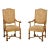 French Louis XIV Style Pair of Carved Frame Fauteuil Armchairs For Sale