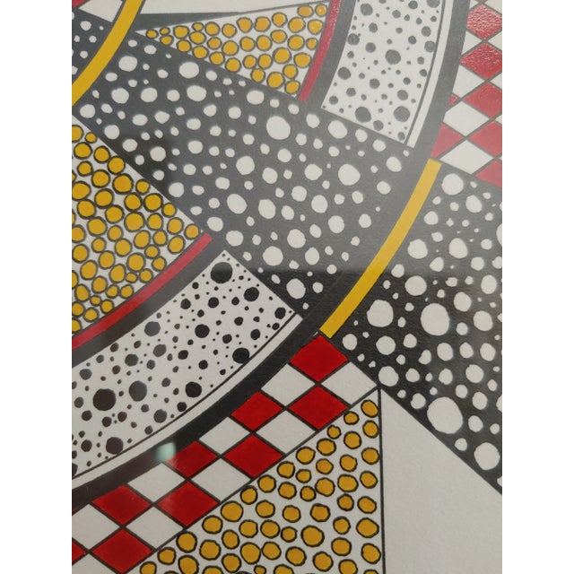 Abstract 1988 Geometric Pen and Ink Drawing Signed Ivan Saramaha, Framed For Sale - Image 3 of 7