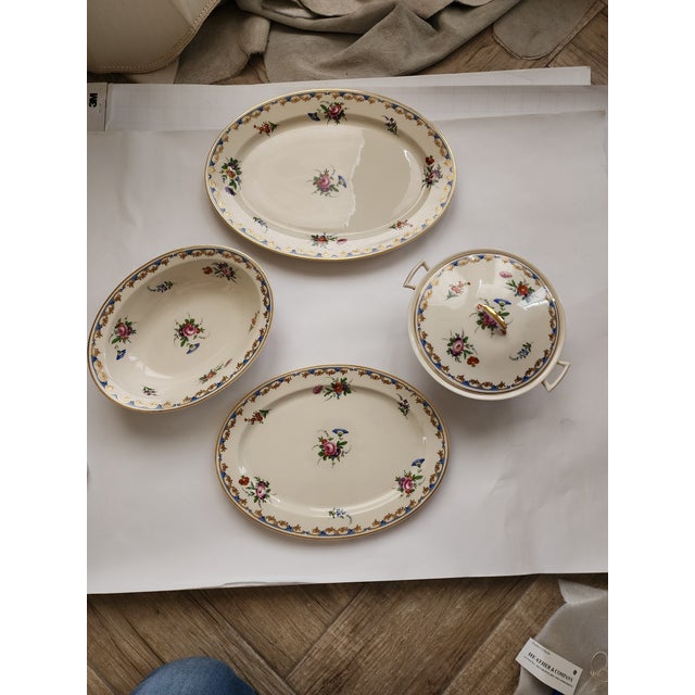 Ivory Syracuse China Lady Louise Pattern Serving Dishes For Sale - Image 8 of 9