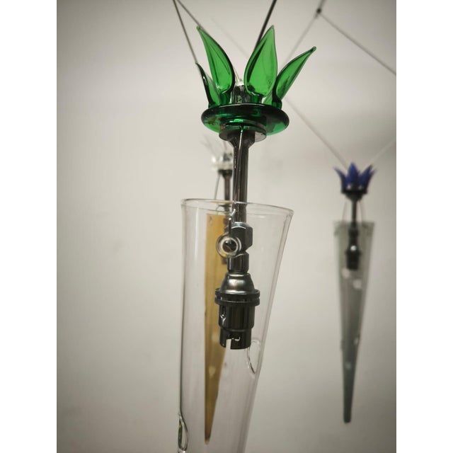Chandelier with Multicolored Cones by Lamp International, 1990s For Sale - Image 15 of 18