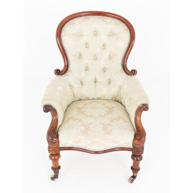 Antique Victorian Gentlemans Parlour Seat Chair, 1870 For Sale - Image 8 of 8