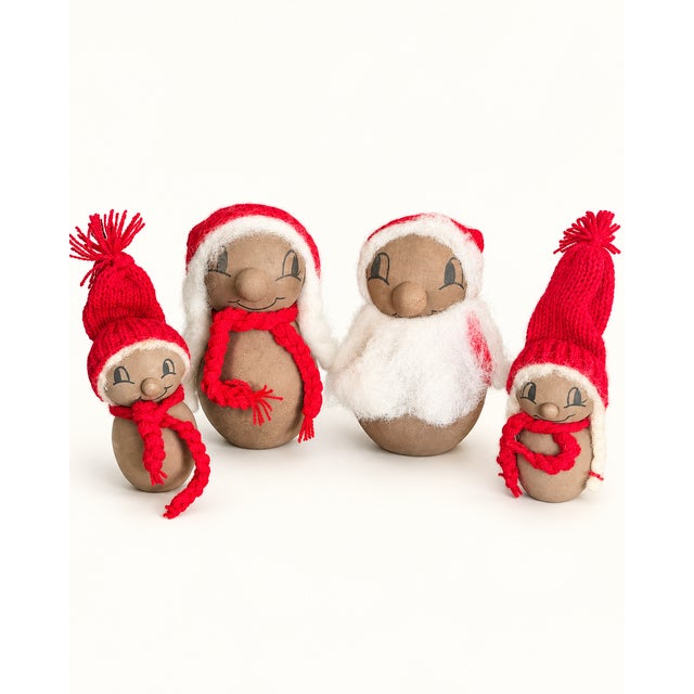 1960s Vintage Christmas Family by Jette Nissen, Denmark, 1960s, Set of 4 For Sale - Image 5 of 9