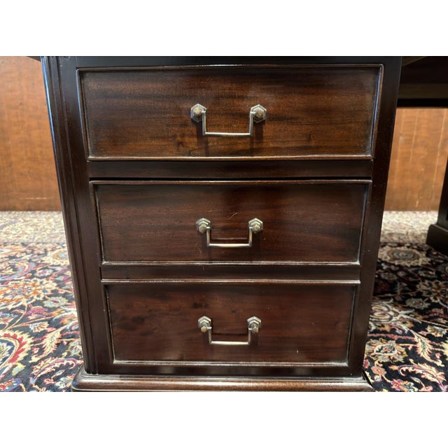 Large English Partner Desk For Sale - Image 12 of 18
