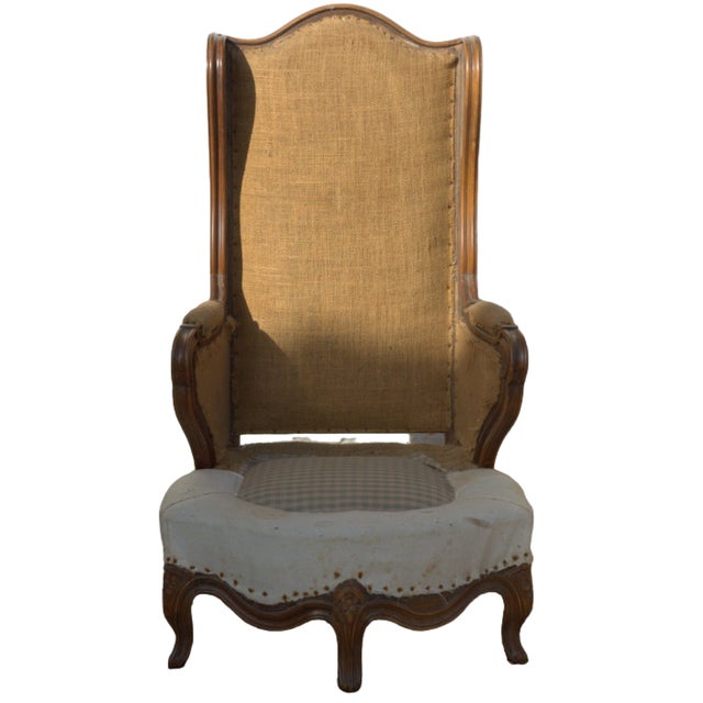 Wood Set of Louis XV Nursery Chair in Walnut For Sale - Image 7 of 12