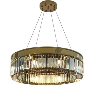 Collection Labirinto Chandelier in Metal and Crystal by Jago For Sale