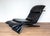 Mid-Century Modern Vintage Chaise Lounge in Black Leather by Maurice Villency, 1980s For Sale - Image 3 of 18