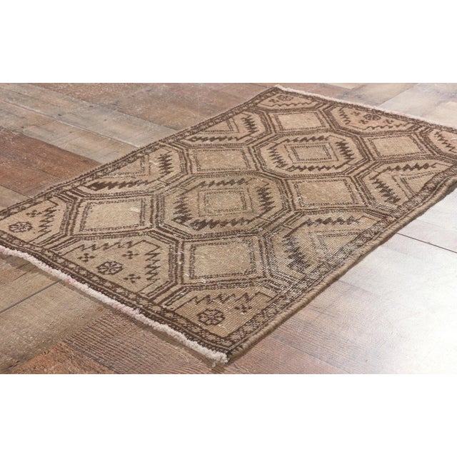 Textile Early 20th Century Distressed Antique Persian Tabriz Rug, 01'09 X 02'09 For Sale - Image 7 of 10