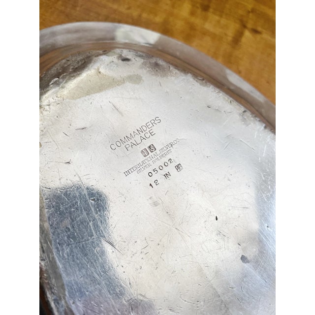 Mid-Century Modern 1946 Silver Plated Serving Basket From the Commanders Palace in New Orleans For Sale - Image 3 of 5