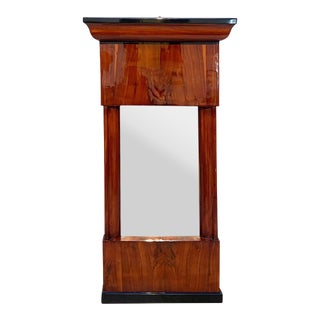 Small Biedermeier Wall Mirror, Cherry Veneer, South Germany, circa 1820 For Sale