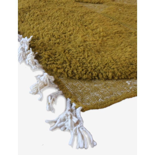 Chartreuse Moroccan Rug – Handwoven Wool with Sculpted Geometric Relief (One of a Kind) This chartreuse Moroccan rug is a...