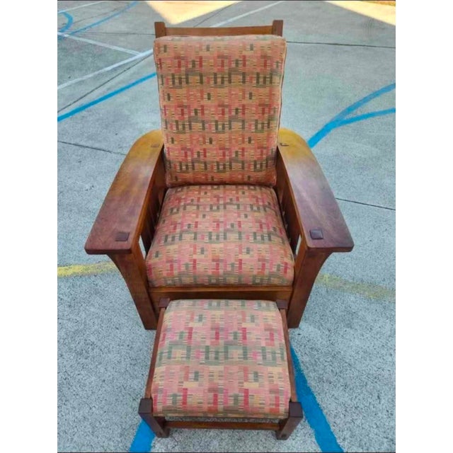 Perfect condition with no stains, tears or other issues. Both the chair and Ottoman are marked by Stickley. Used a handful...