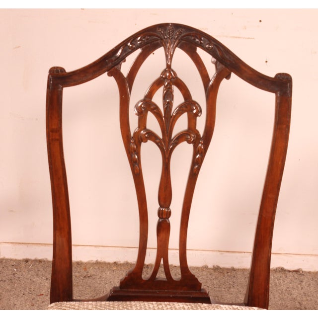 Vintage Chairs and Two Armchairs in Mahogany, 1800s, Set of 8 For Sale - Image 4 of 12