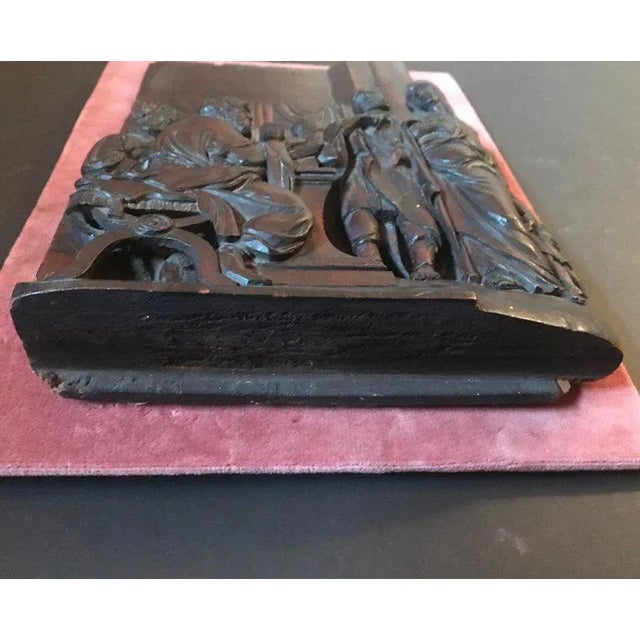 17th Century 17th Century Antique Early Baroque Flemish Wood Carved Religious Figural Group Sculpture For Sale - Image 5 of 13