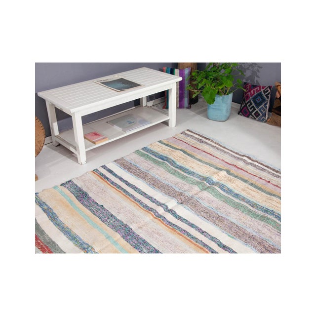 Vintage Striped Turkish Rag Rug - 5`2" X 10`5" For Sale In Los Angeles - Image 6 of 6