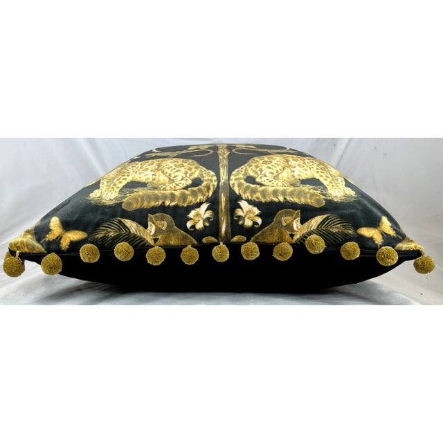 20" Square Decorative Throw Pillow With a Stunning Safari Animal Print of Giraffes, Leopards, Birds and Lizards- Made in the U K For Sale - Image 9 of 12