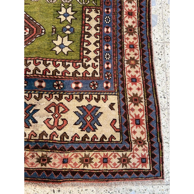 Caucasian Bordjalou Kazak Hand-Knotted Wool Rug - 5'2" X 8'0" For Sale - Image 6 of 10