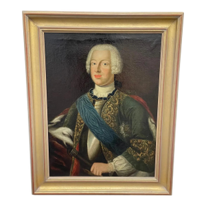 18th-Century Court Portrait of Duke Anthony Ulrich With the Order of St Andrew Circle of Georg Christoph Grooth