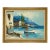 Vintage Signed Giovanni Camprio Oil on Canvas Coastal Scene For Sale